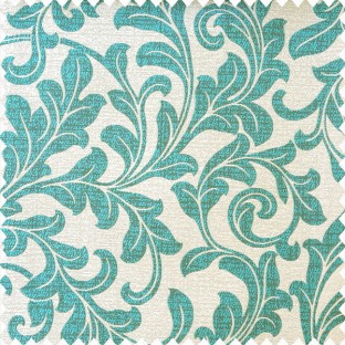 Aqua blue grey and beige color beautiful traditional designs texture finished background swirls bold finished pattern polyester main curtain